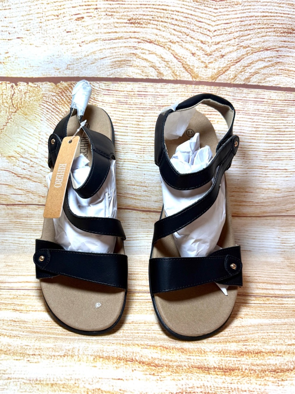 Rihero Orthopedic Sandals Women Arch Support Comfort Flat w Adjustable Straps‎